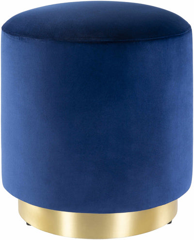 Cabaluay Dark Blue Velvet Ottoman Pouf