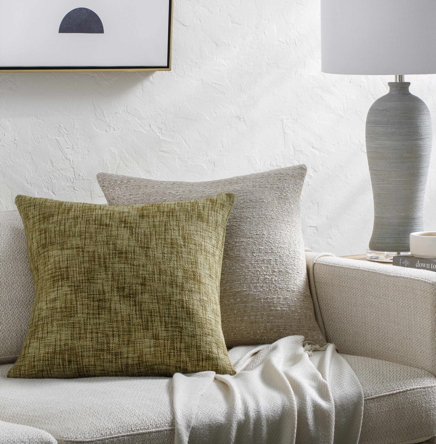 Rapha Olive Throw Pillow