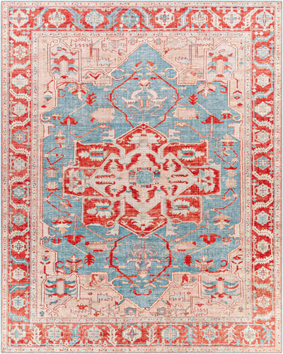 Ruskington Red&Pink Medallion Rug - Clearance