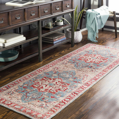 Ruskington Red&Pink Medallion Rug - Clearance