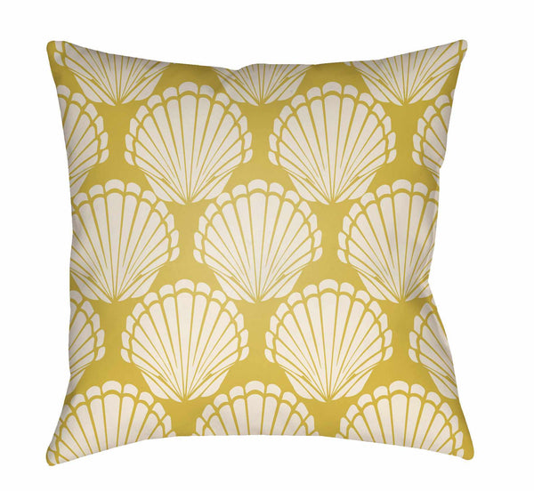 Russels Yellow Shell Pattern Accent Pillow