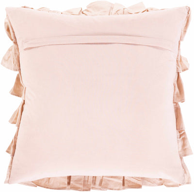 Ruidoso Pink Ruffled Square Throw Pillow - Clearance