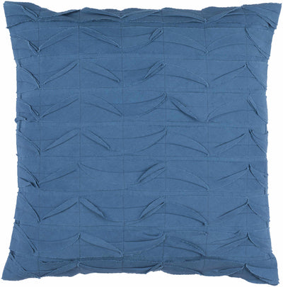 Runcorn Blue Textured Square Throw Pillow - Clearance