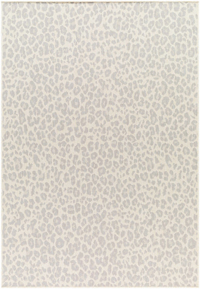 Garbo Cream Leopard Print Area Rug