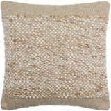 Braelin Ivory Braided Knit Texture Cottage Farmhouse Wool Accent Pillow