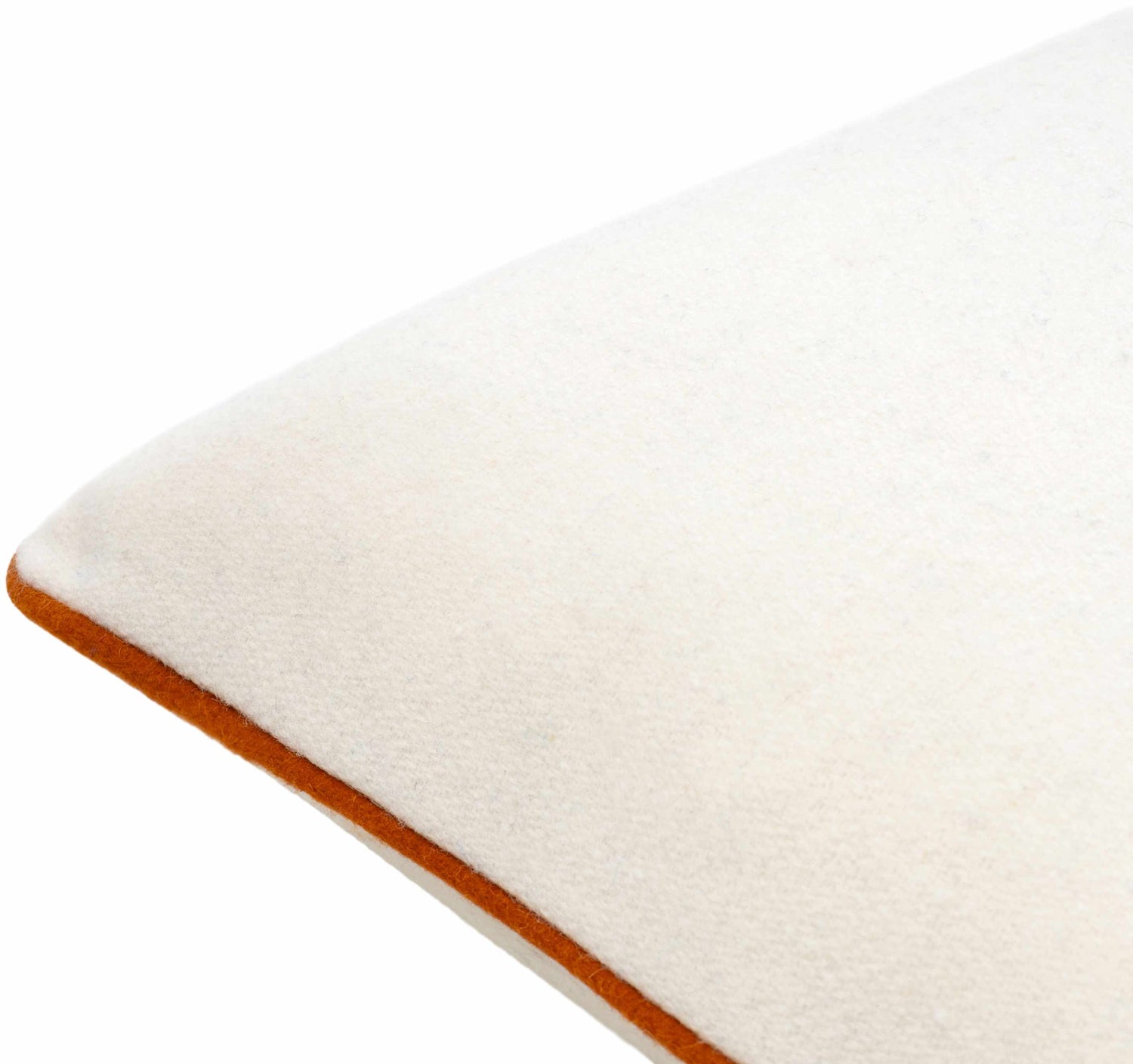 Rxakse Cream Solid Wool Throw Pillow