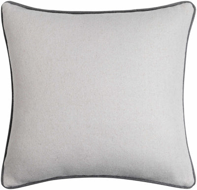 Rizzo Gray Wool Square Throw Pillow