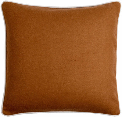 Rizzo Brown Wool Square Throw Pillow