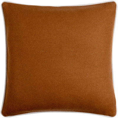 Rizzo Brown Wool Square Throw Pillow