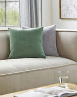 Reijo Green Linen Look Accent Pillow - Clearance