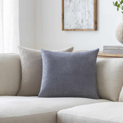 Reijo Gray&Blue Linen Look Accent Pillow