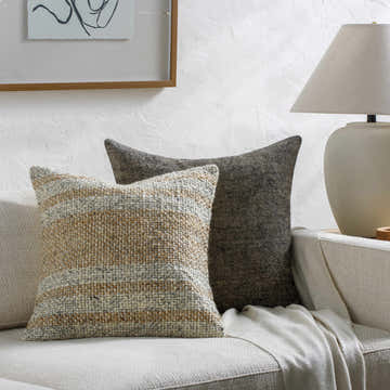 Radka Beige Throw Pillow - Clearance