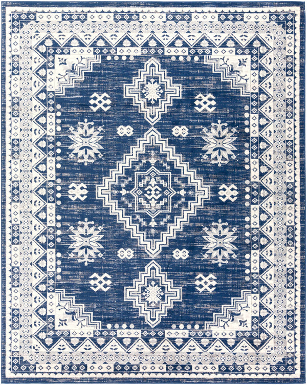 Ryton White&Blue Area Rug - Clearance