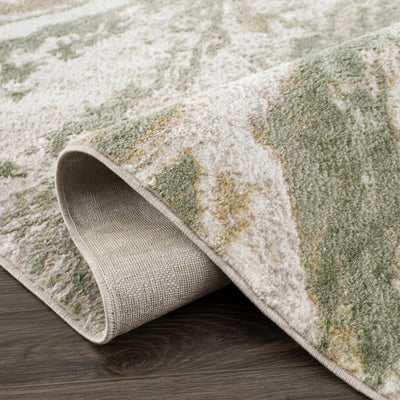 Lively Marble Green Area Rug