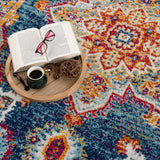 Istanbul Medallion Blue & Orange Area Rug - Clearance