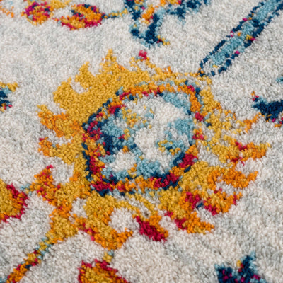 Istanbul Floral Orange Area Carpet - Clearance