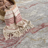 Lively Marble Pink Area Rug