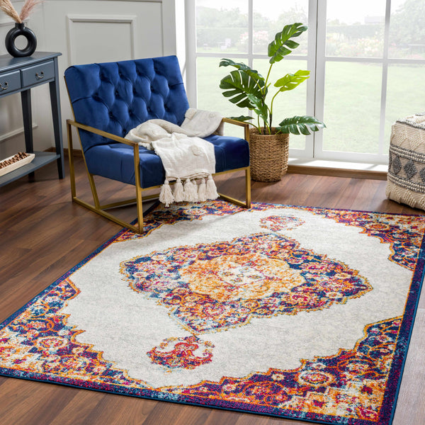 Colorful Orange Medallion Carpet - Limited Edition