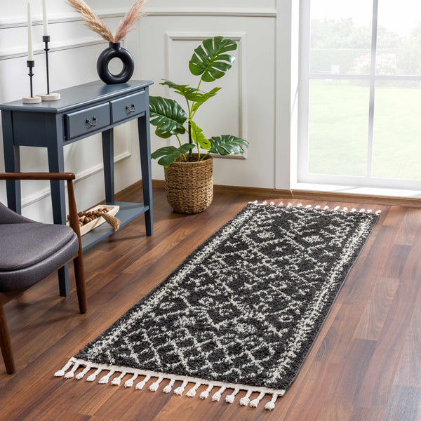 Thetford Black Berber Shag Rug - Clearance