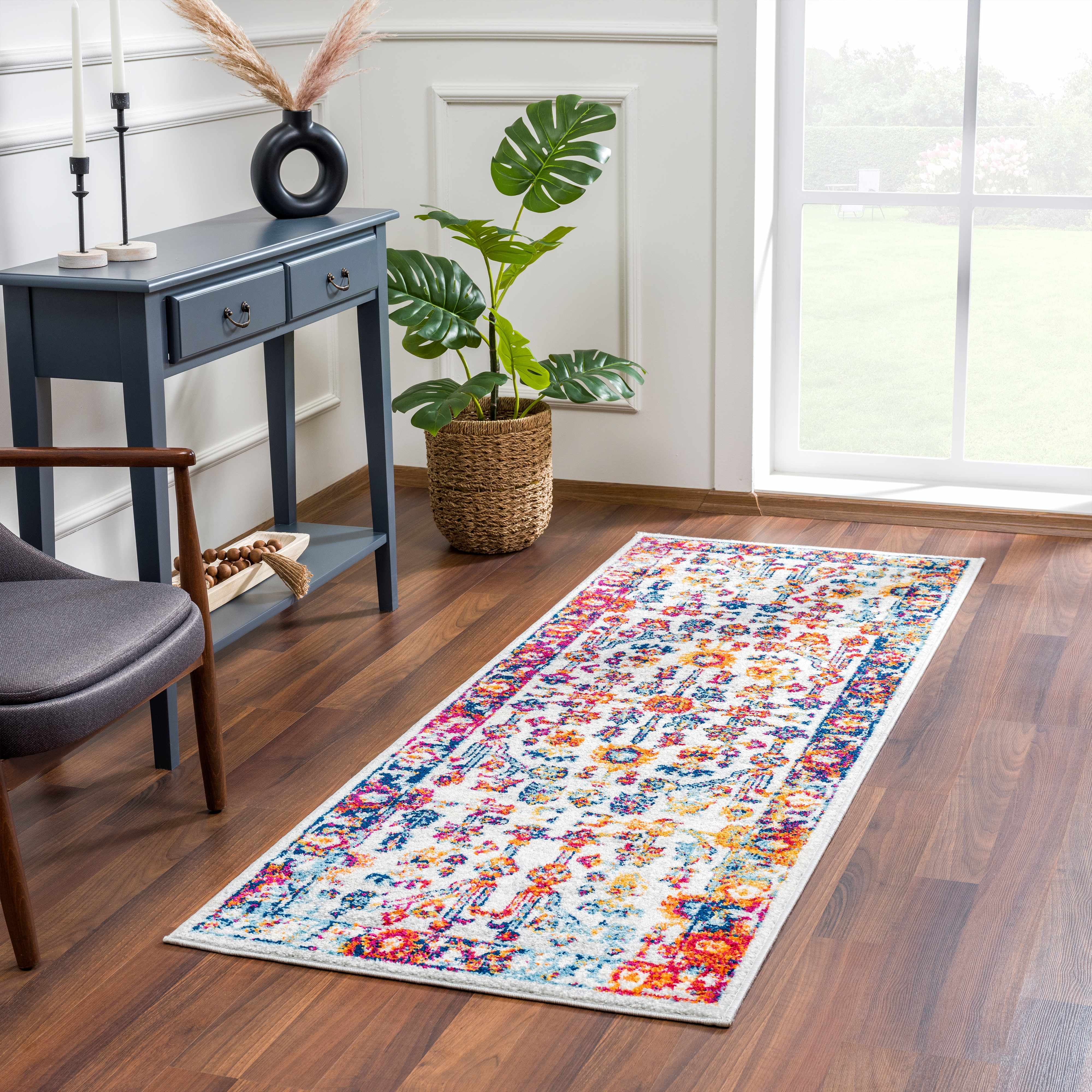 Istanbul Colorful Rug - Clearance placed in a styled room setting, harmonizing with surrounding room decor.  Area Rug Backing Polyester 