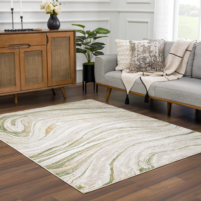 Live Marble Green Area Rug