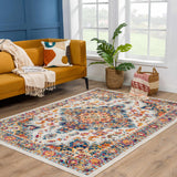 Istanbullu Blue & Orange Area Rug - Clearance