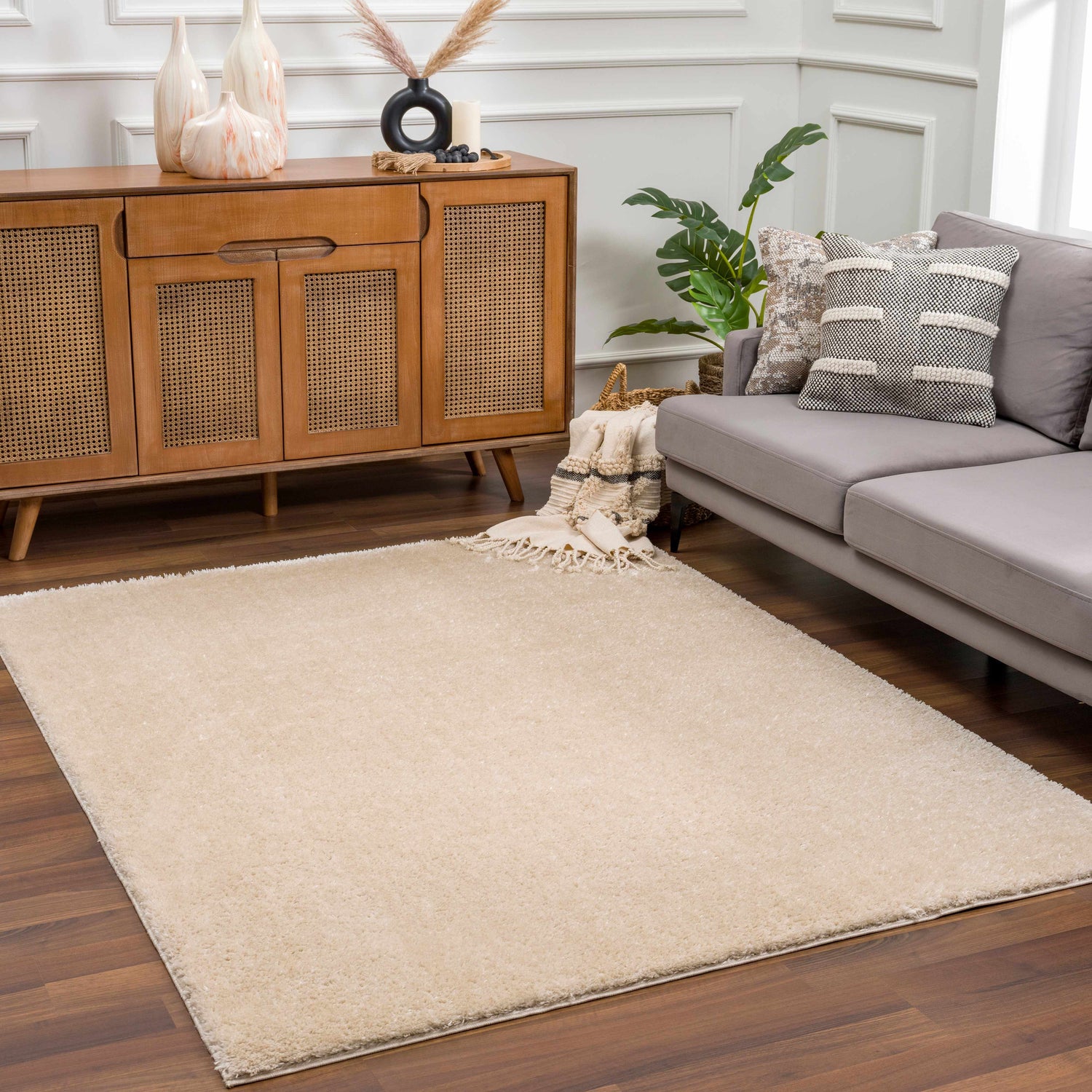 Heavenly Dark Beige Area Rug - Clearance