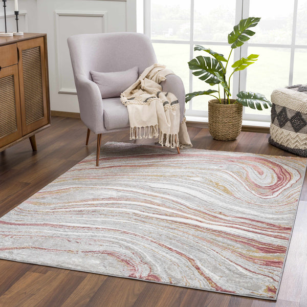 Live Marble Pink Area Rug