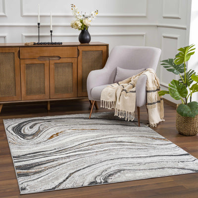 Live Marble Dark Gray Area Rug