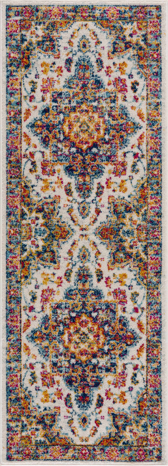 Istanbullu Blue & Orange Area Rug - Clearance