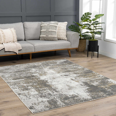 Liveree Gray Abstract Area Rug - Clearance