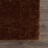 Heavenly Solid Brown Plush Rug - Clearance