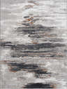 Close-up of the Live Marble Gray Area Rug showcasing its charcoal, rust, and gray abstract design. Design-Rectangle-46