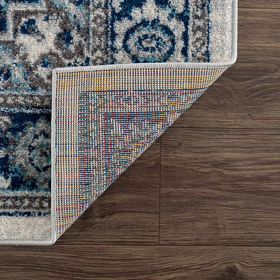 Istanbul Medallion Blue Area Carpet - Clearance