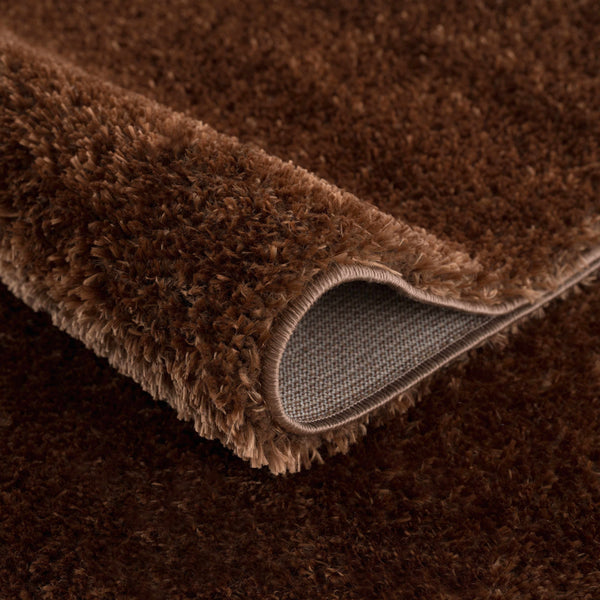 Heavenly Solid Brown Plush Rug - Clearance