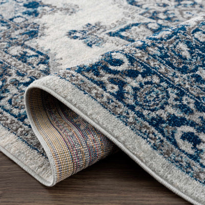 Istanbul Medallion Blue Area Carpet - Clearance