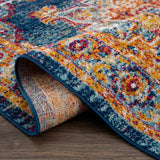 Istanbul Medallion Blue & Orange Area Rug - Clearance