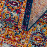 Istanbul Medallion Blue & Orange Area Rug - Clearance