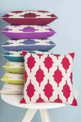 Bannockburn Purple Geometric Square Accent Pillow - Clearance