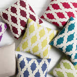 Beaman Teal & White Geometric Accent Pillow - Clearance