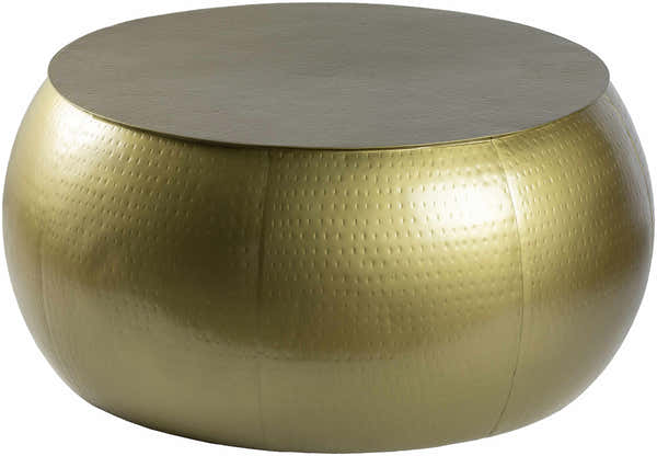 Lyncourt Golden Textured Round Coffee Table - Clearance