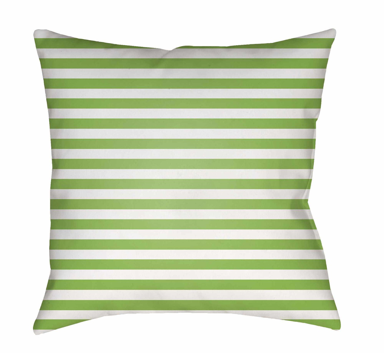 Sabang Green Striped Square Outdoor Pillow
