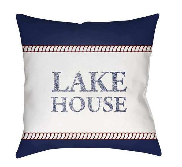 Sadanga Nautical Lake House Outdoor Throw Pillow