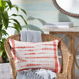 Safranbolu Burgundy Tie-Dye Lumbar Pillow - Clearance