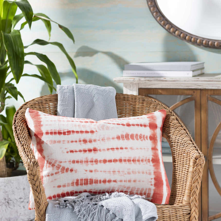 Safranbolu Burgundy Tie-Dye Lumbar Pillow - Clearance