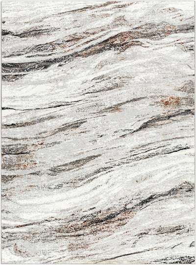 Glain Gray & Brown Marble Area Rug