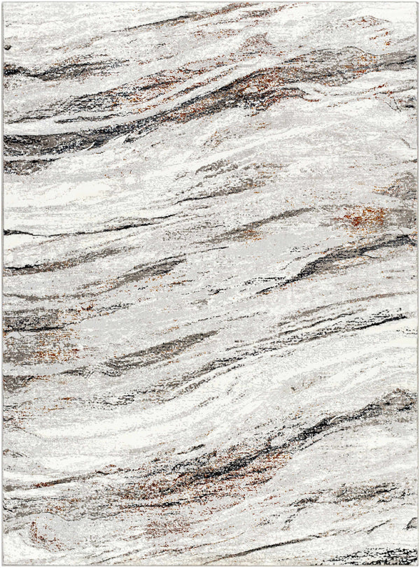 Glain Gray & Brown Marble Area Rug