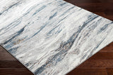 Glain Gray & Blue Marble Area Rug