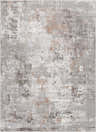 Close-up of the Honi Area Rug, a contemporary design with charcoal, gray, ivory, and nutmeg colors. Design-Rectangle-5373