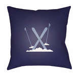 Saks Navy Ski Accent Outdoor Pillow